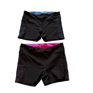 Energy Zone bundle of 2 pink and blue biker athletic shorts